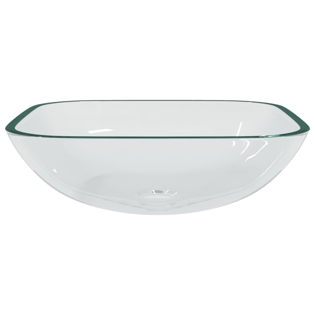 Vidaxl Washbasin 42x42x14 cm przezroczysty szklany