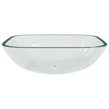 Vidaxl Washbasin 42x42x14 cm przezroczysty szklany