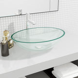 Vidaxl Washbasin 50x37x14 cm Verre transparent