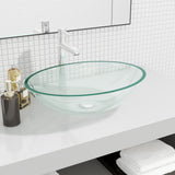 Vidaxl Washbasin 50x37x14 cm przez przezroczystość szkła