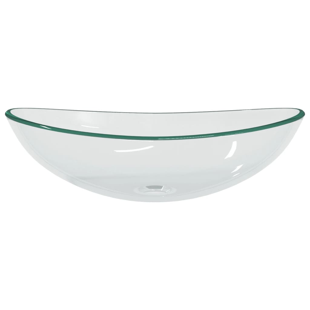 Vidaxl Washbasin 54.5x35x15,5 cm Verre durci transparent