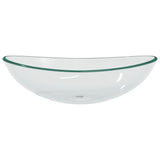 Vidaxl Washbasin 54.5x35x15,5 cm Verre durci transparent