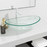 Washbasin vidaxl 54,5x35x15.5 cm hartowany przez przezroczysty szkło