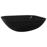 Vidaxl Washbasin 42x42x14 cm szklany czarny