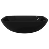 Vidaxl Washbasin 42x42x14 cm szklany czarny