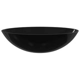 Vidaxl Washbasin 50x37x14 cm szklany czarny