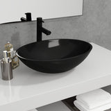Vidaxl Washbasin 50x37x14 cm en verre noir