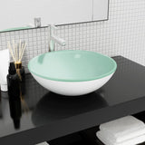 Vidaxl Washbasin 42x14 cm temperowany szklany biały