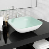 Vidaxl Washbasin 42x42x14 cm szklany biały