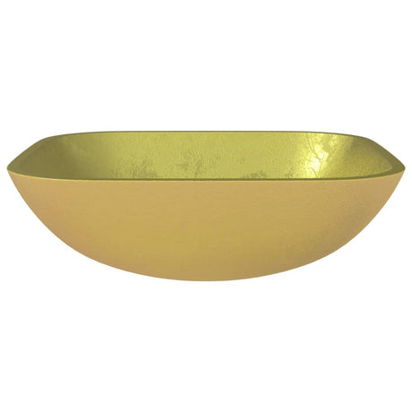 Vidaxl Washbasin 42x42x14 cm en verre or de couleur