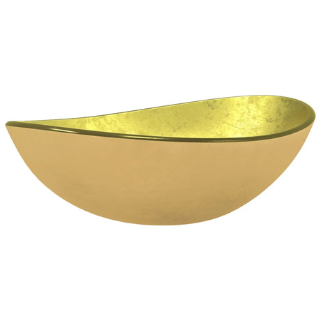 Vidaxl Washbasin 54.5x35x15,5 cm en verre en verre or de couleur