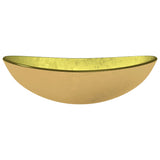 Vidaxl Washbasin 54.5x35x15,5 cm en verre en verre or de couleur