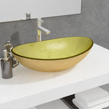 Vidaxl Washbasin 54.5x35x15.5 cm zahartowany szklany złoto w kolorze