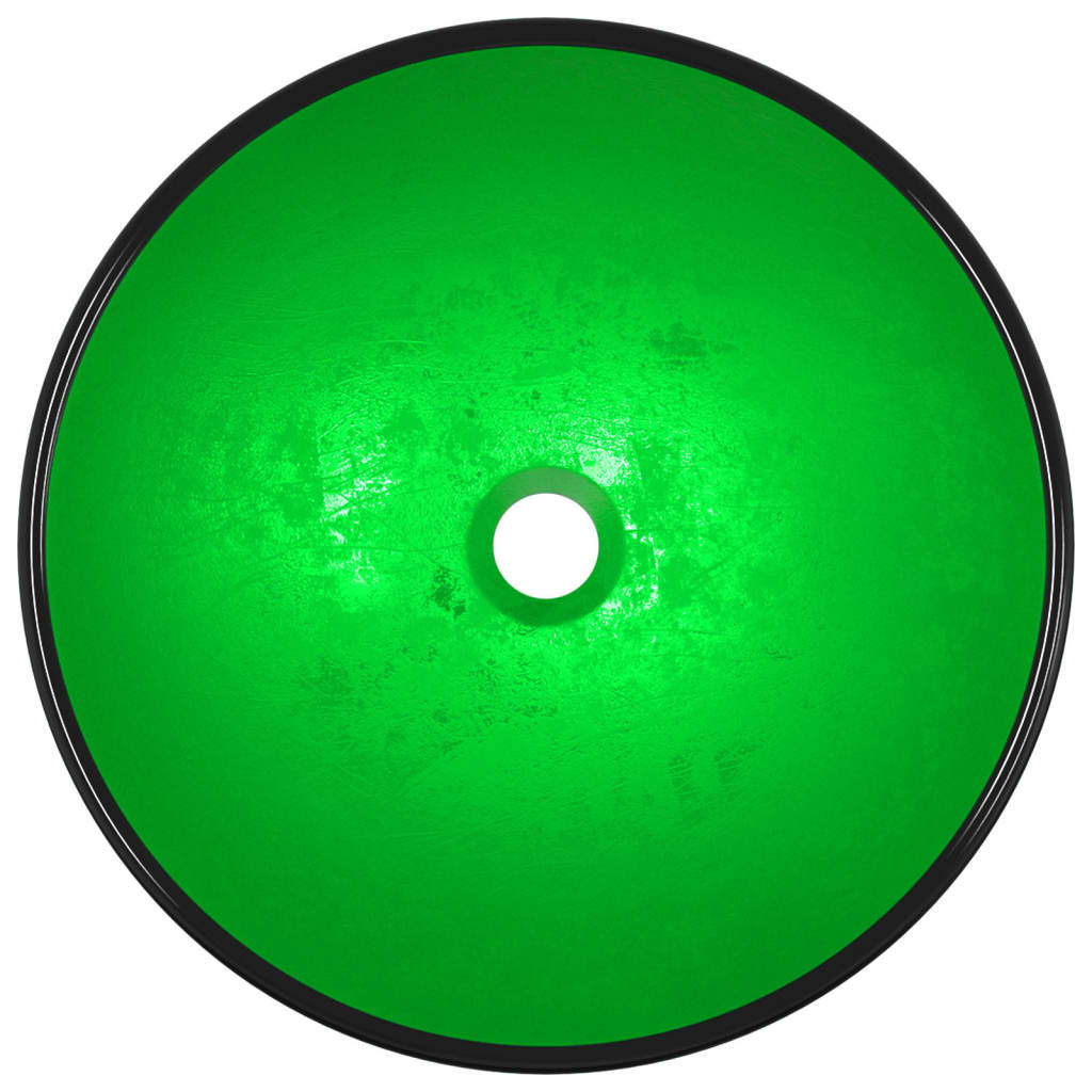 Vidaxx évier 42x14 cm verre trempé vert