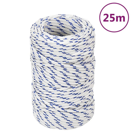 Vidaxl corde de bateau 2 mm 25 m polypropylène blanc