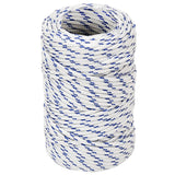 Corde de bateau vidaxl 2 mm 25 m de polypropène blanc