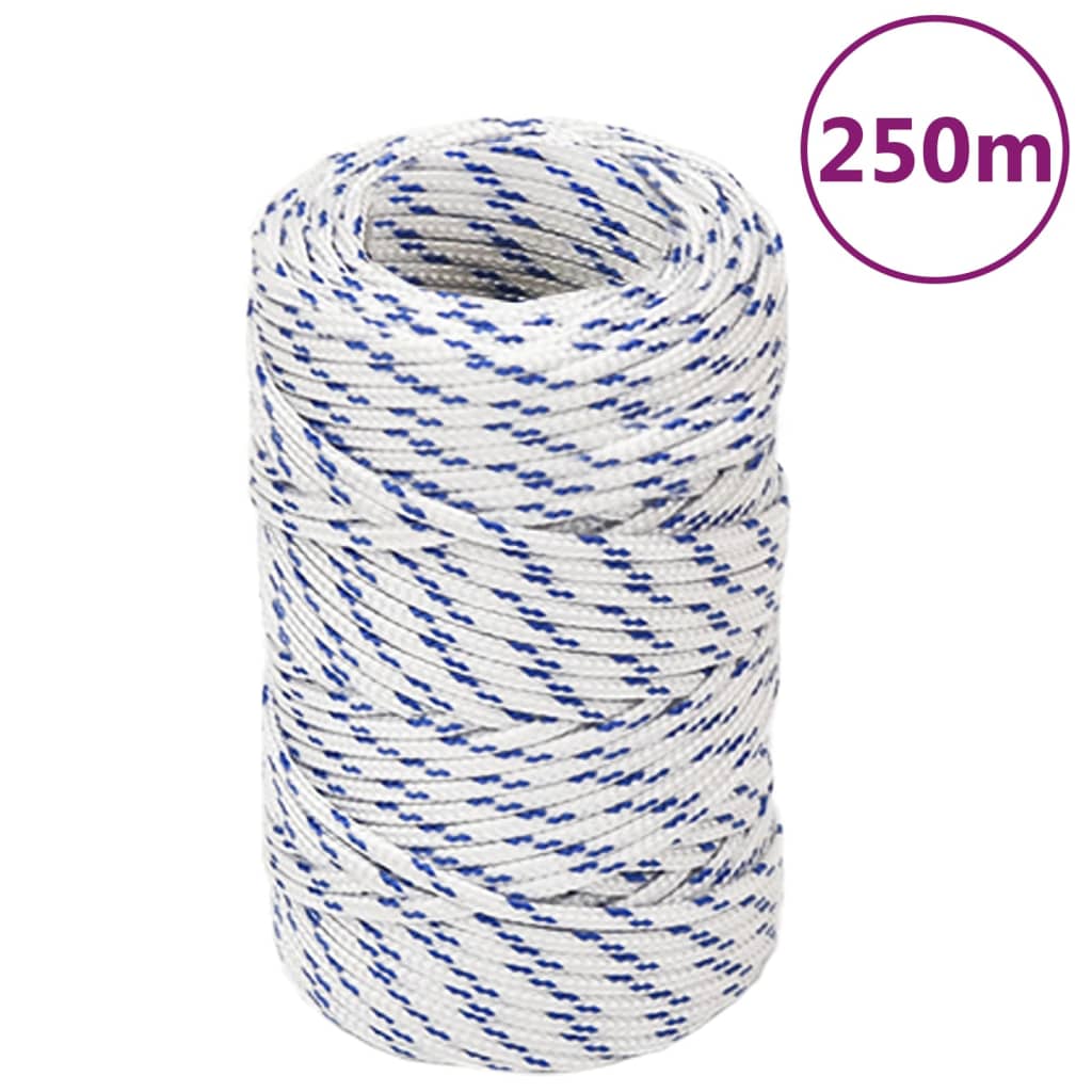 Vidaxl Boat Rope 2 mm 250 m polypropylen bílý