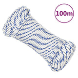 Corde à démarrage Vidaxl 3 mm 100 m de polypropylène blanc