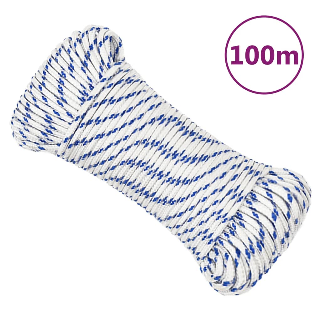 Vidaxl Boot Rope 3 mm 100 m polypropylenhvide