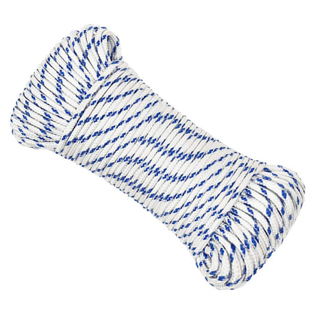 VidaXL corde de bateau 4 mm 25 m polypropylène blanc