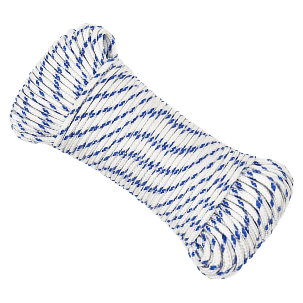 Vidaxxl corde de bateau 4 mm 50 m polypropylène blanc
