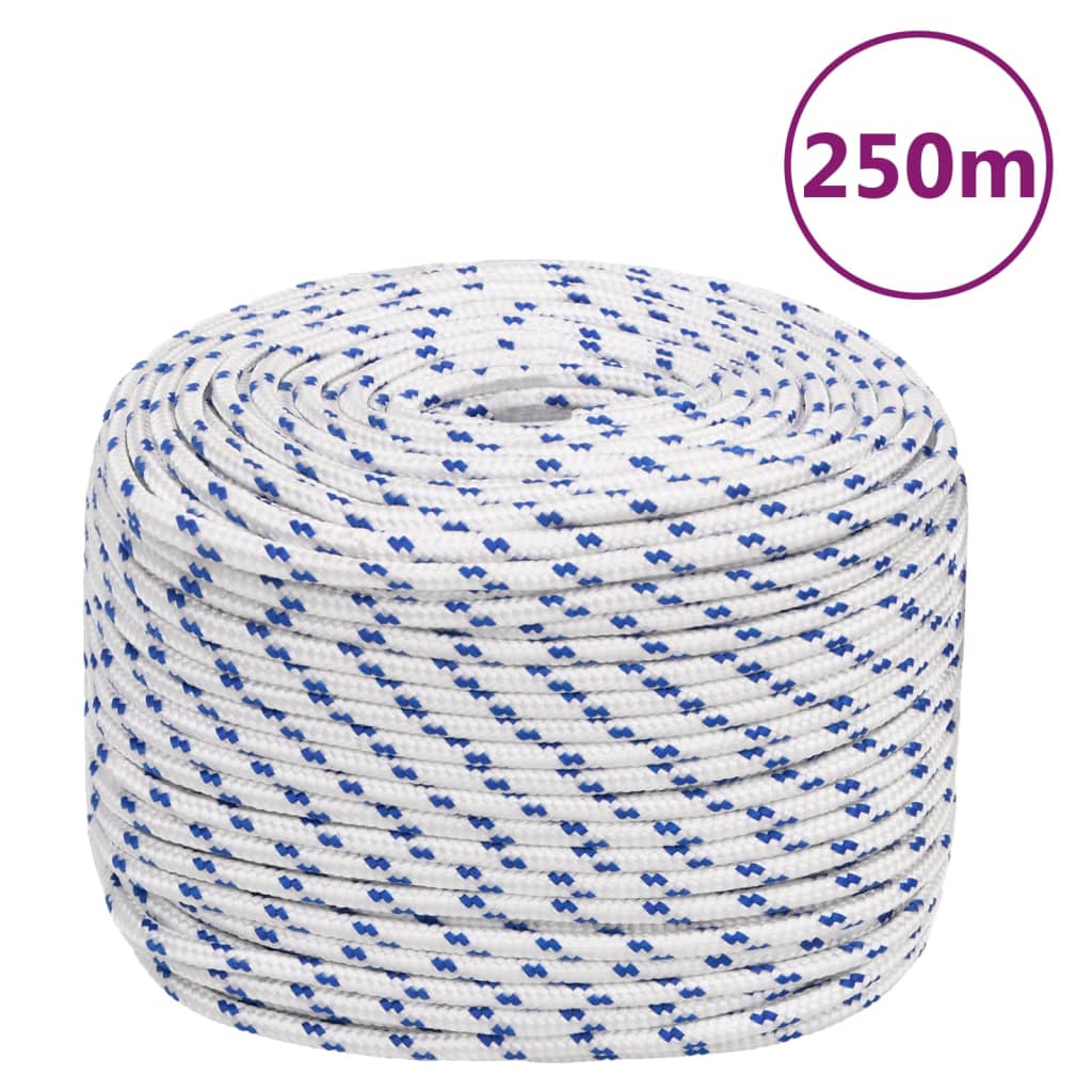 VidaXL corde de bateau 6 mm 250 m polypropylène blanc