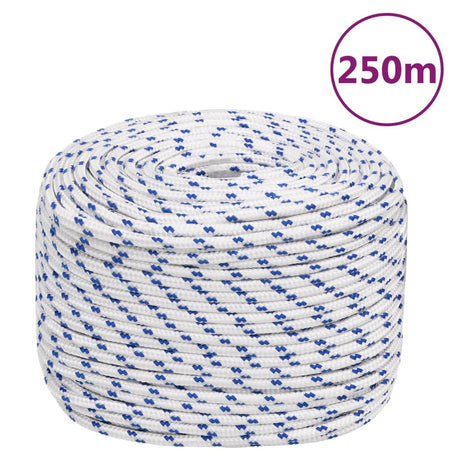 VidaXL corde de bateau 6 mm 250 m polypropylène blanc