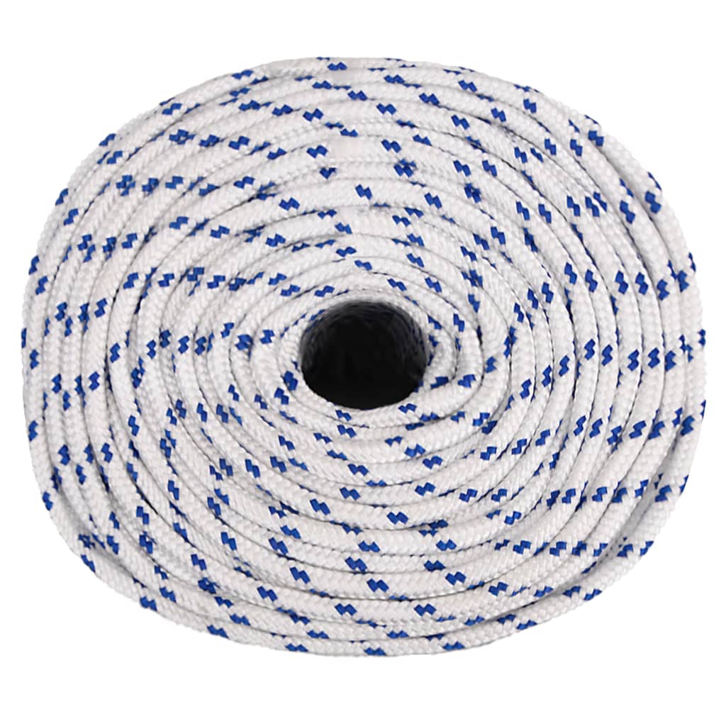 VidaXL corde de bateau 8 mm 25 m polypropylène blanc