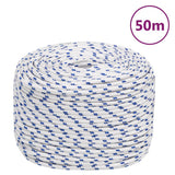 VidaXL corde de bateau 8 mm 50 m polypropylène blanc