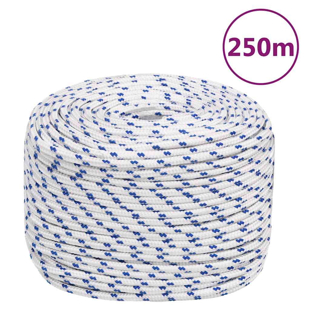 VidaXL corde de bateau 8 mm 250 m polypropylène blanc