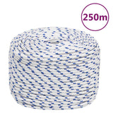 VidaXL corde de bateau 8 mm 250 m polypropylène blanc