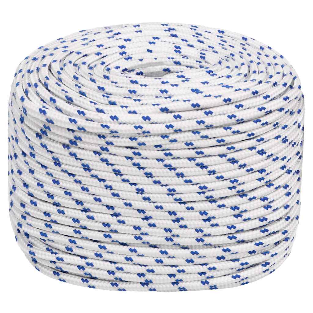 VidaXL corde de bateau 8 mm 250 m polypropylène blanc