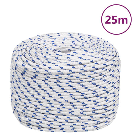 VidaXL corde de bateau 10 mm 25 m polypropylène blanc
