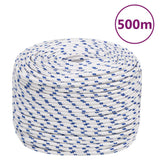 VidaXL corde de bateau 10 mm 500 m polypropylène blanc