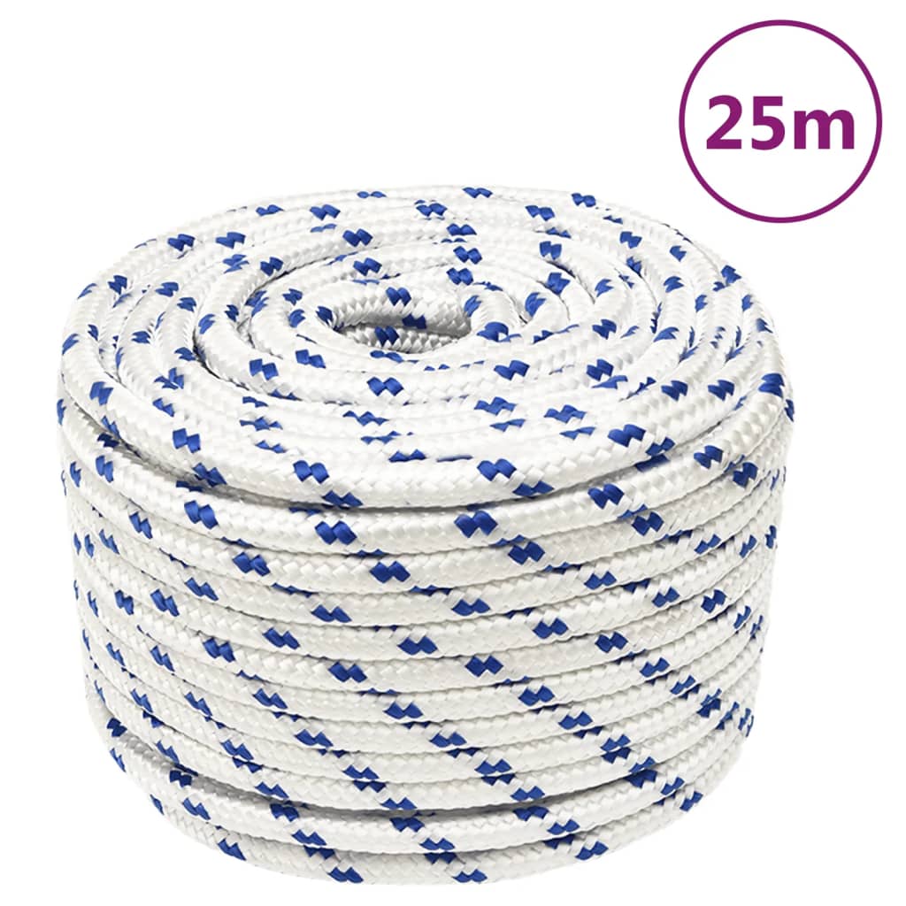 Vidaxxl corde de bateau 12 mm 25 m polypropylène blanc
