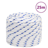 Corde à démarrage Vidaxl 16 mm 25 m de polypropylène blanc