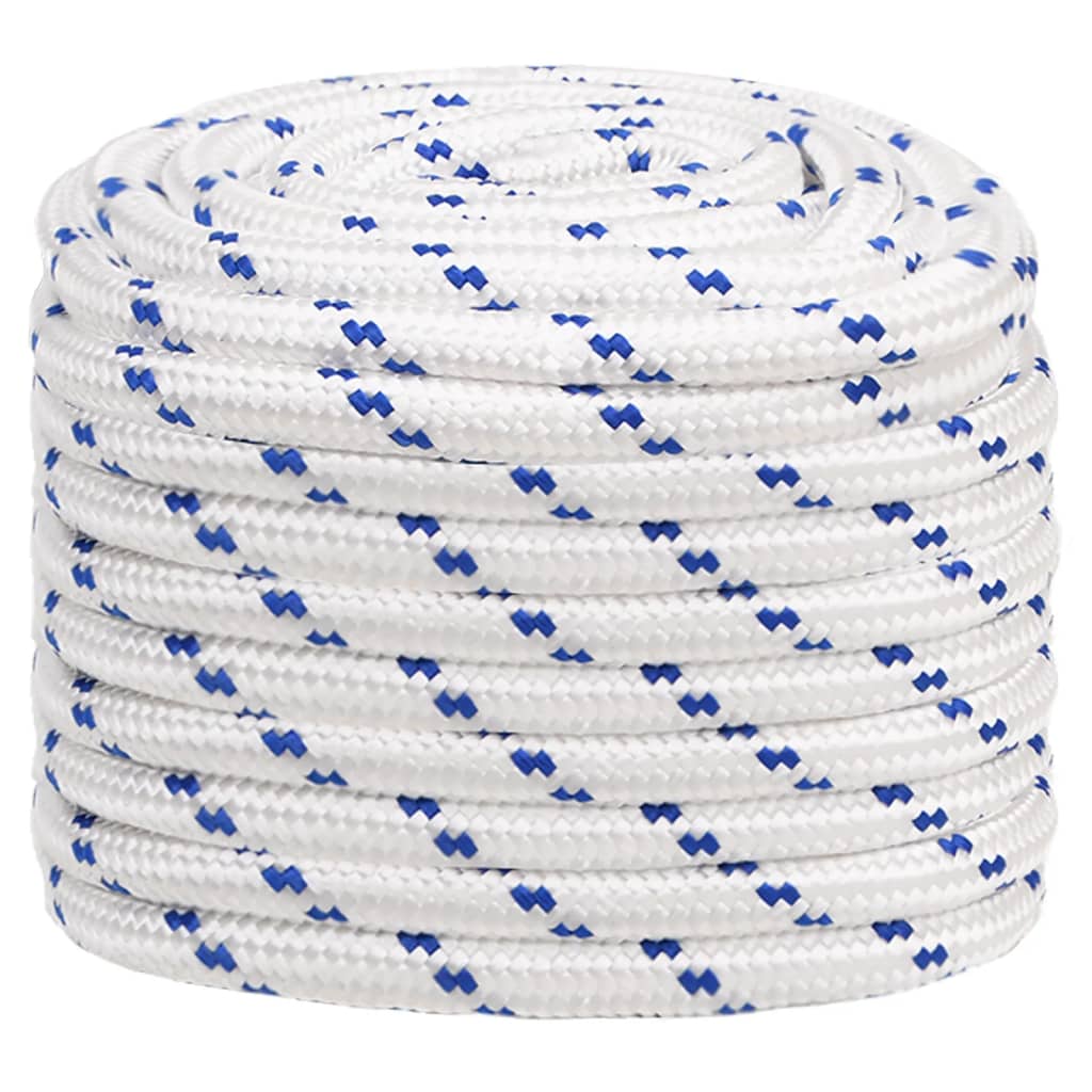 VidaXL corde de bateau 20 mm 50 m polypropylène blanc