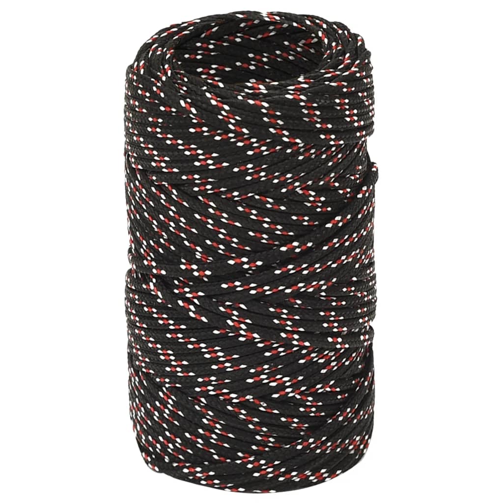 Corde à démarrage Vidaxl 2 mm 50 m de polypropylène noir