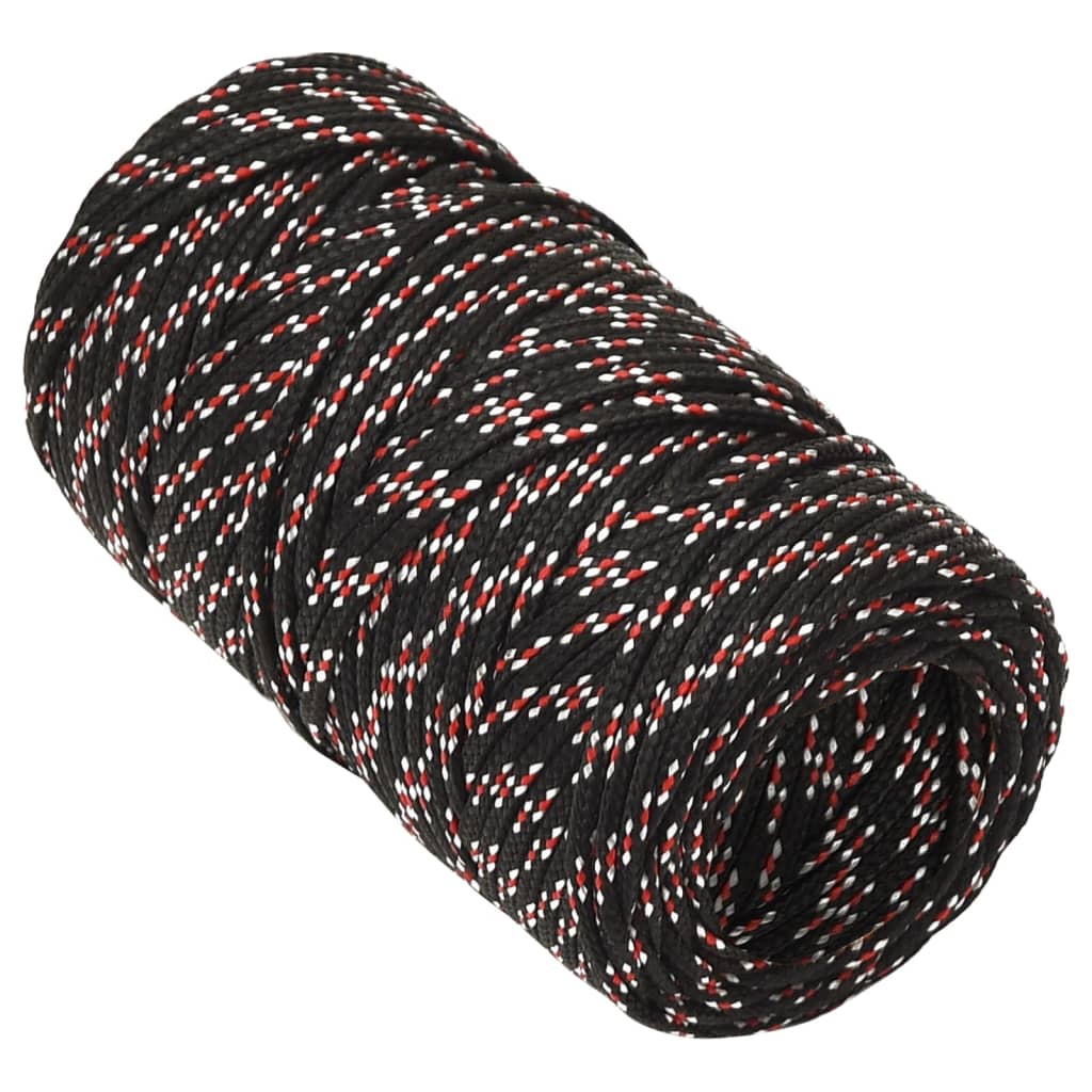 Corde à démarrage Vidaxl 2 mm 100 m de polypropylène noir