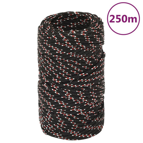 Corde à démarrage Vidaxl 2 mm 250 m de polypropylène noir