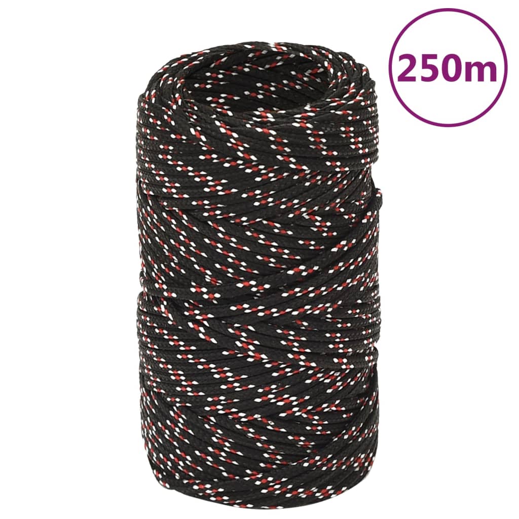 Vidaxl Boot Rope 2 mm 250 m polypropylen sort