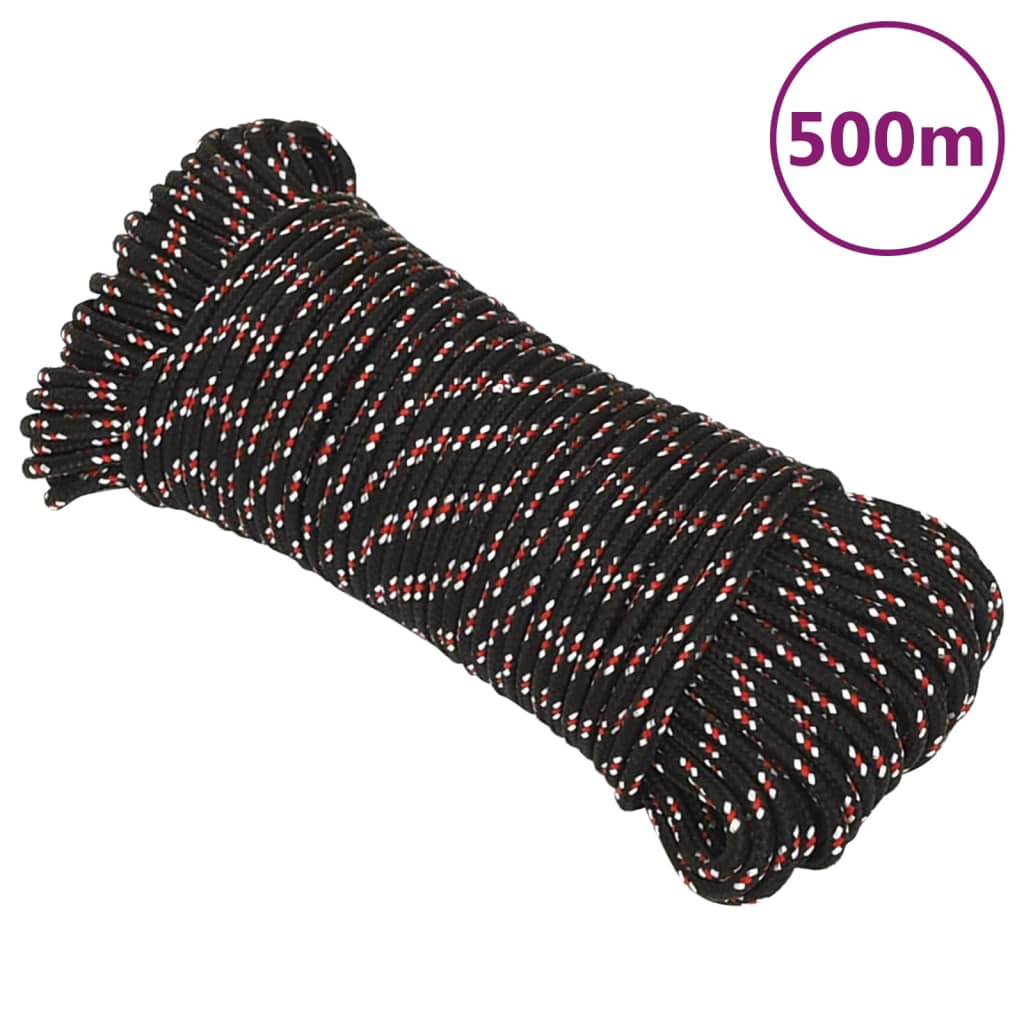 Vidaxl Boot Rope 3 mm 500 m Polypropylen sort