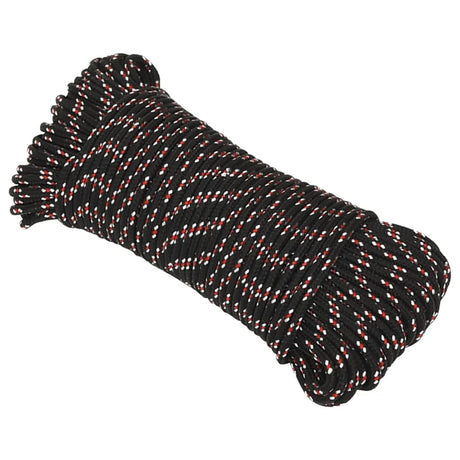VidaXL corde de bateau 4 mm 50 m polypropylène noir
