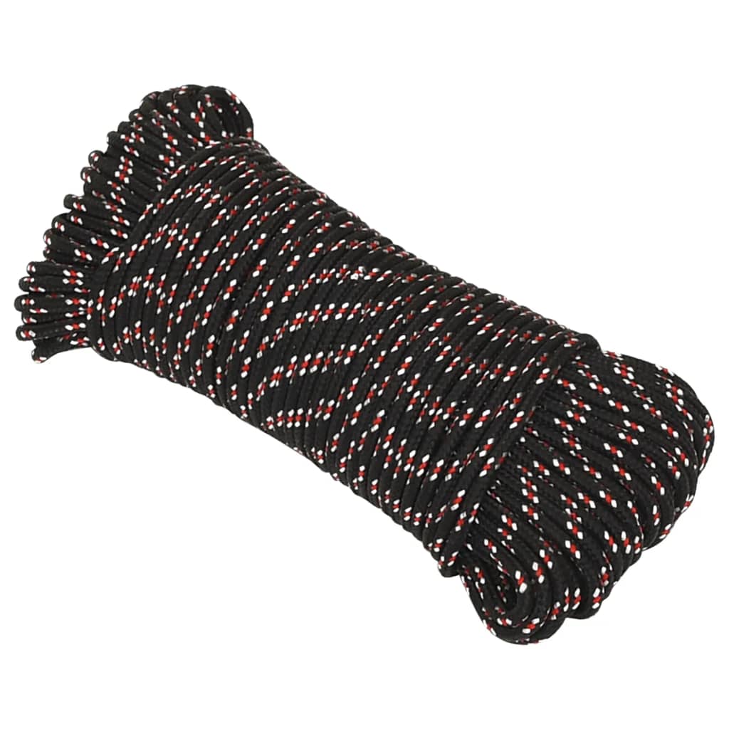 VidaXL corde de bateau 5 mm 100 m polypropylène noir