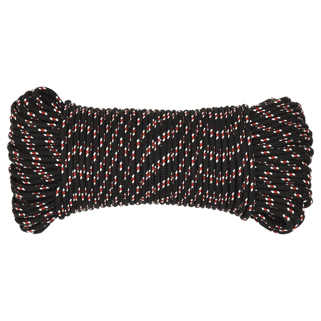 VidaXL corde de bateau 5 mm 250 m polypropylène noir