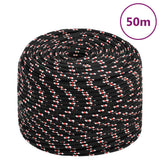 Corde à démarrage Vidaxl 6 mm 50 m de polypropylène noir