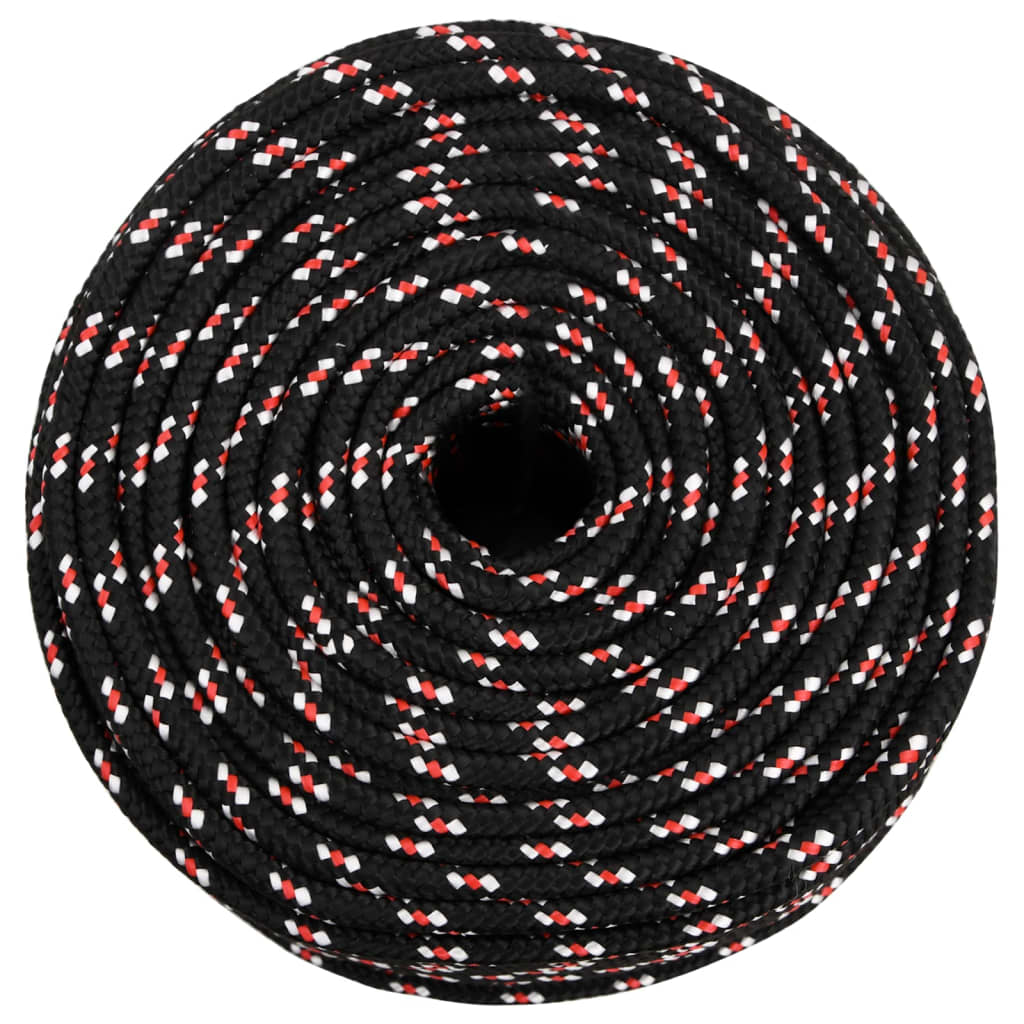 VidaXL corde de bateau 6 mm 50 m polypropylène noir