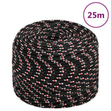 Vidaxxl corde de bateau 8 mm 25 m polypropylène noir