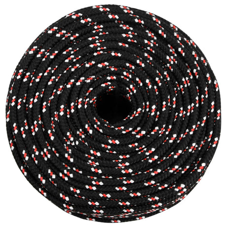 Vidaxxl corde de bateau 8 mm 25 m polypropylène noir
