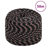 VidaXL corde de bateau 8 mm 50 m polypropylène noir